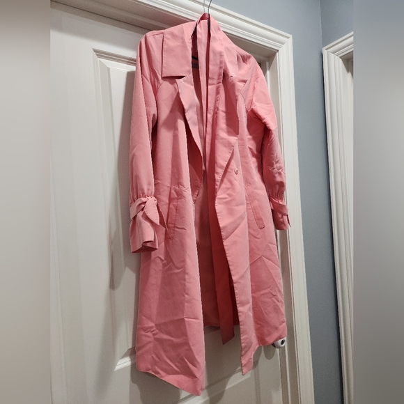 Gal Meets Glam Jackets & Blazers - Gal Meets Glam Blush Trench Coat